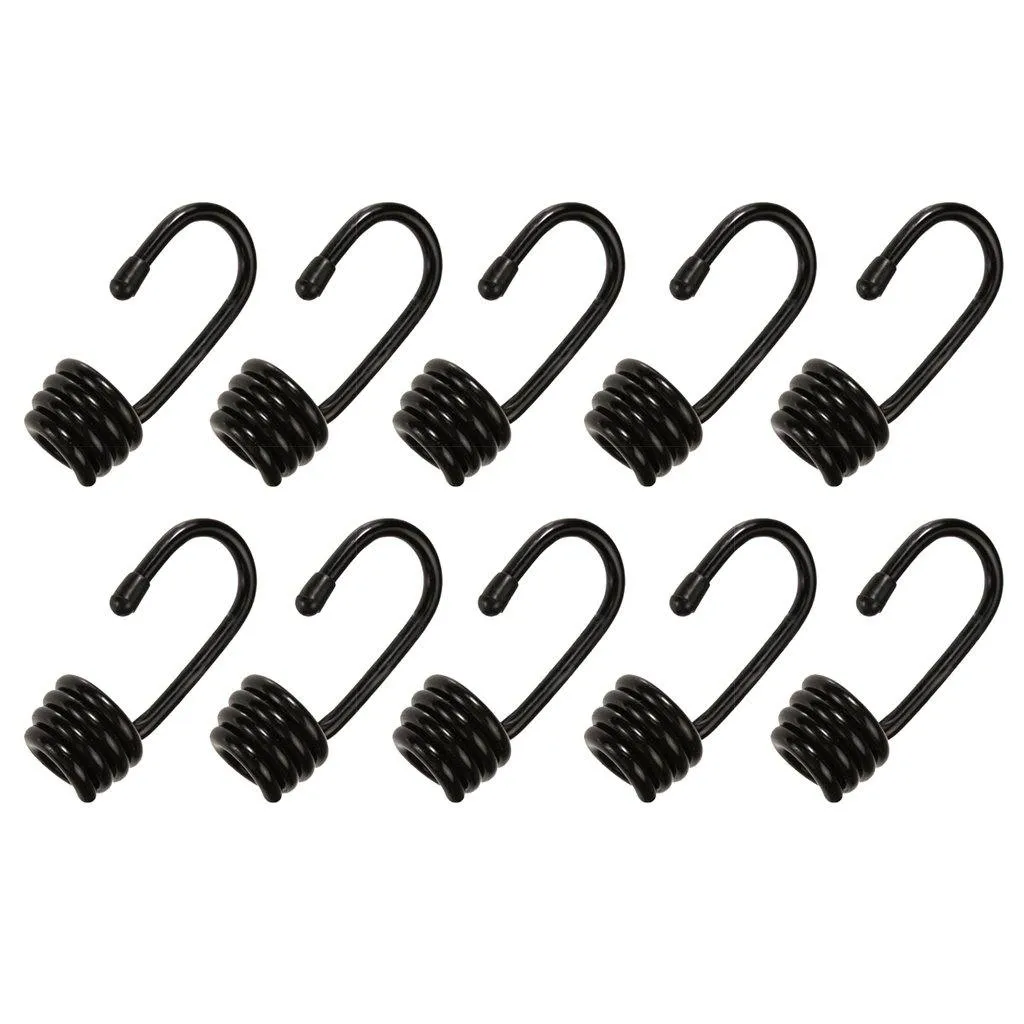 10-Pack Elastic Cord Hooks for 3/8" Rubber Cords: Secure Fastening Solution for Versatile Applications